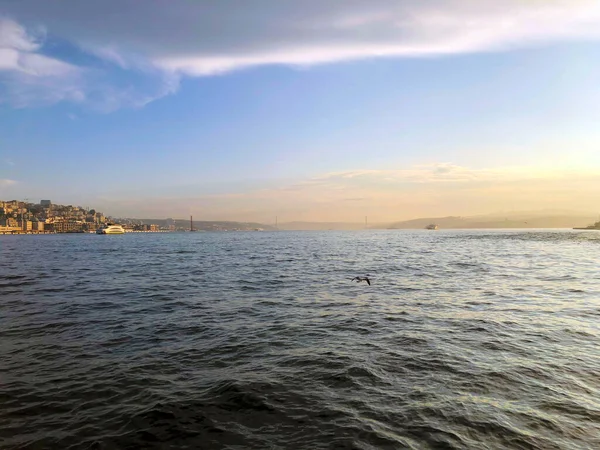 Şehir deniz manzarası. Yaz cenneti manzarası. Deniz kıyısındaki bir şehir binası. Su kıyısındaki tatil köyünün panoraması. Şehir turizminin inanılmaz manzarası.