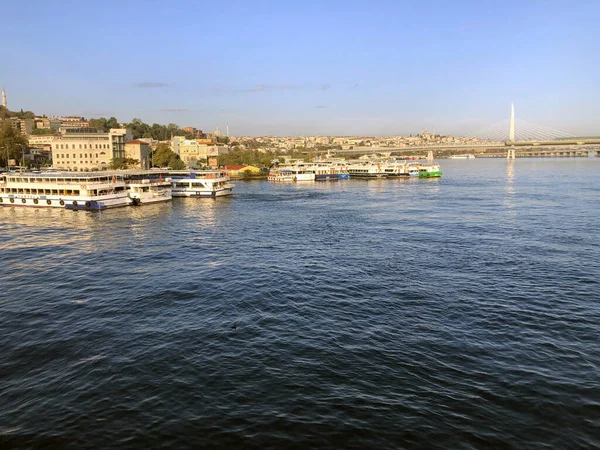 Turkey Coastline Panoramic Resort Panoramic Resort City Touristic City Boat — Stock Photo, Image