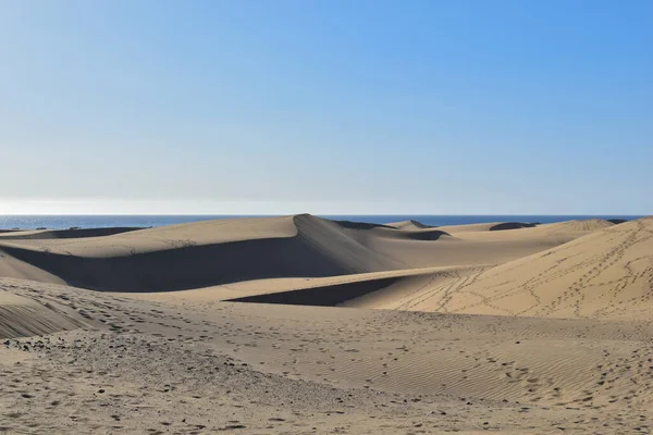 Sanddyner Öknen Maspalomas Gran Canaria — Stockfoto