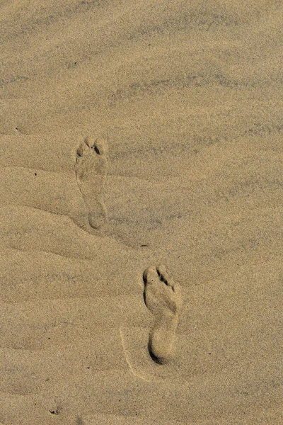 Huellas Árida Arena Del Desierto — Foto de Stock