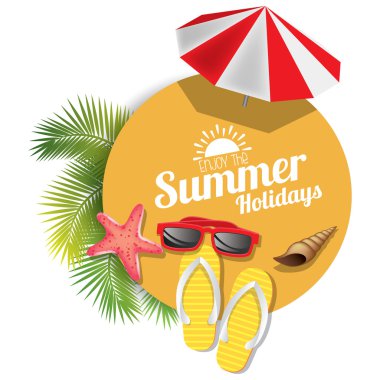 Yaz tatil illüstrasyon vektör