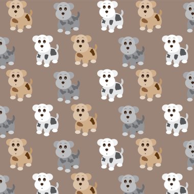 üç sevimli yavru desen arka plan