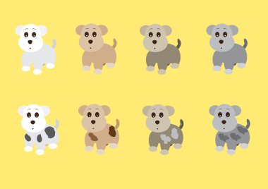 sevimli köpek yan ayakta