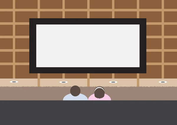 çift televizyon izliyor.