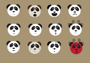 Panda bear yüz emoji