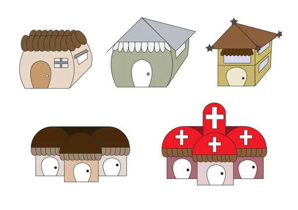 sevimli çizgi evleri