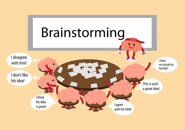 Brainstorm cartoon — стоковый вектор