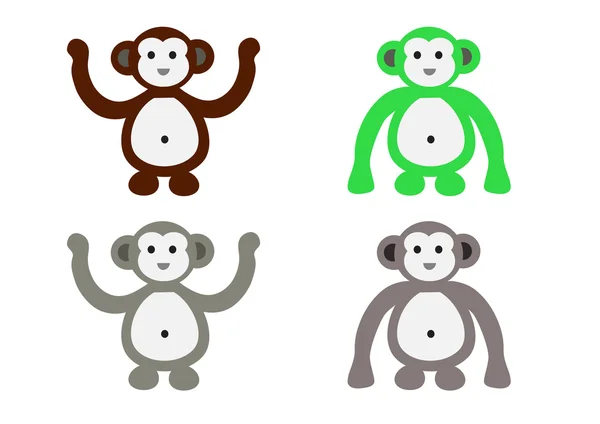 Caricature de singe — Image vectorielle