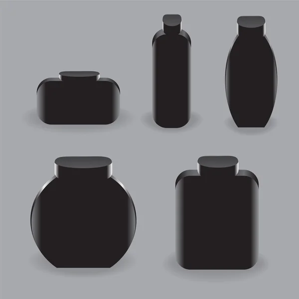 Zwarte flessen — Stockvector