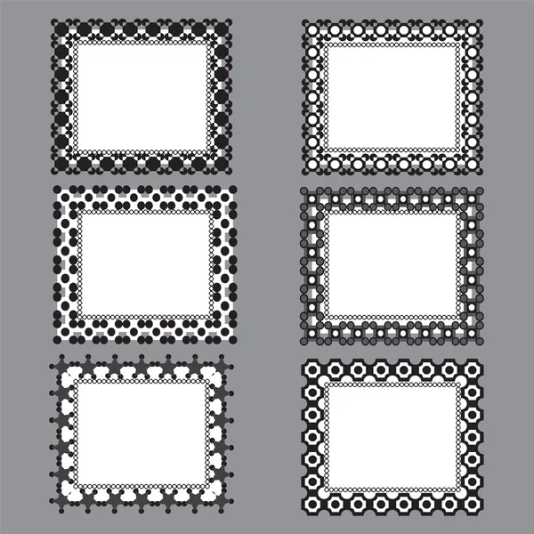 siyah ve beyaz şekli tasarlanmış çerçeveler