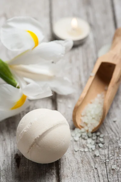 Vanilla bath bomb closeup — Stock Photo, Image