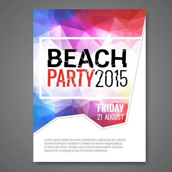 summer night beach party vector flyer template eps10 design party vector flyer