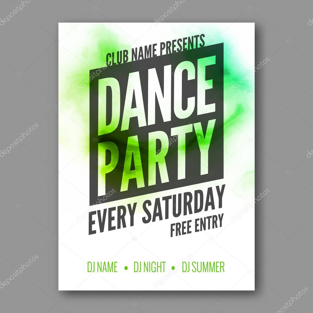 dance party poster template night dance party flyer dj session