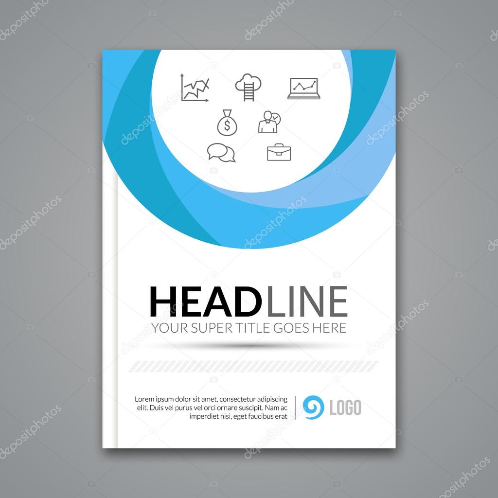 modern simple circle vector template for business brochure report
