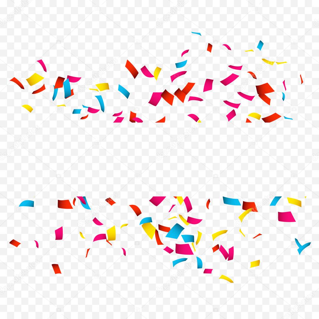 Colorful Confetti isolated on white. Confetti explosion — Stock Vector