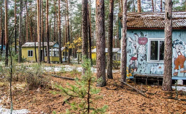 Літній Табір Ділдренс Емеральд Неподалік Від Вибухової Атомної Електростанції Чорнобиль — стокове фото