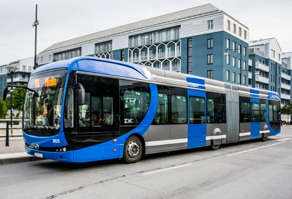 BRT, Otobüs Hızlı Transfer, test otobüsü Kuzey Stockholm, İsveç.