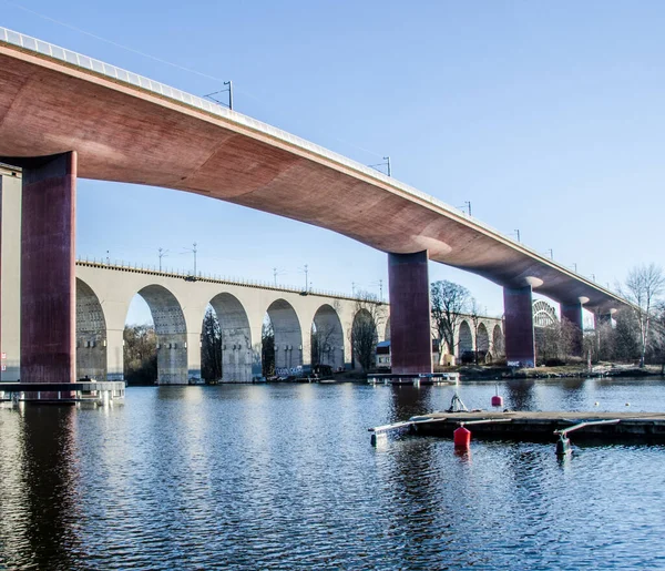 Järnvägsbroar Södra Stockholm — Stockfoto