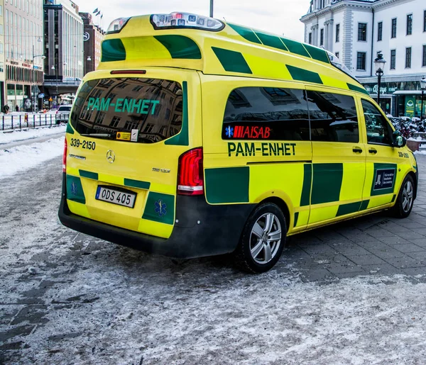Скорая Помощь Используется Pam Подразделением Стокгольме Швеция Машина Скорой Помощи — стоковое фото