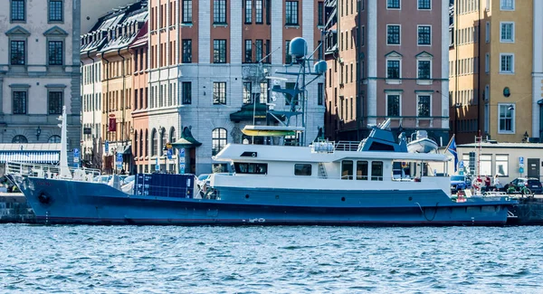 Yacht Designed Underwater Exploration Quay Central Stockholm Sweden — Stock Photo, Image