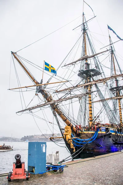 Navegação Goetheborg Doca Estocolmo Suécia Antes Partida Para Ásia — Fotografia de Stock