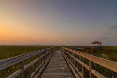lake Park ahşap yürüme yolu