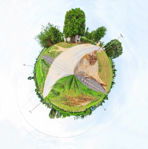 Kruh panorama z lesa — Stock fotografie
