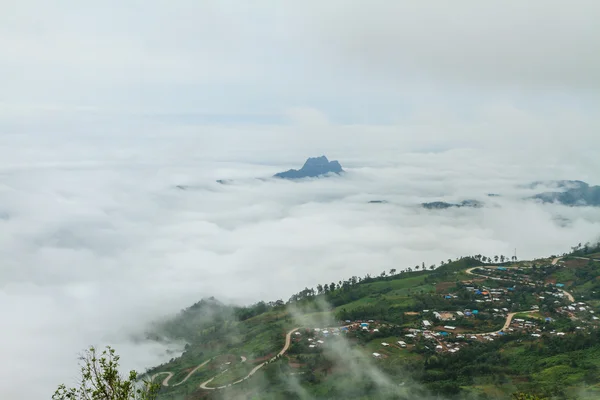 De mist op de berg — Stockfoto