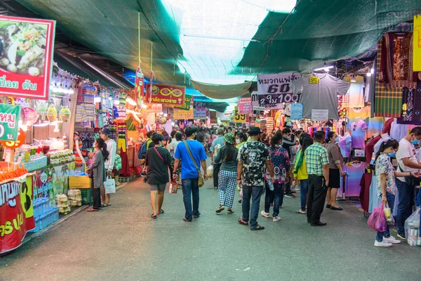 Nakhonpathom Thailand Oktober 2020 Viele Menschen Shoppen Der Gegend Gebet — Stockfoto