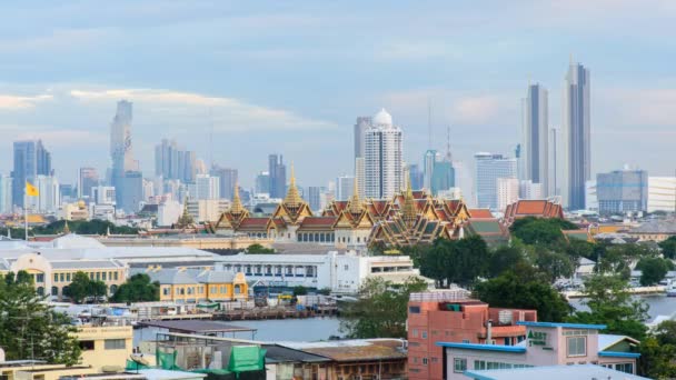 Bangkok Thailandia Dicembre 2020 Giorno Notte Time Lapse Bellissimo Palazzo — Video Stock