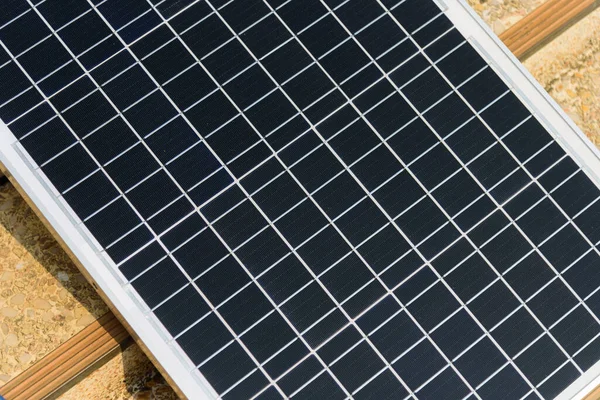 solar cell panel on the ground  with sunlight