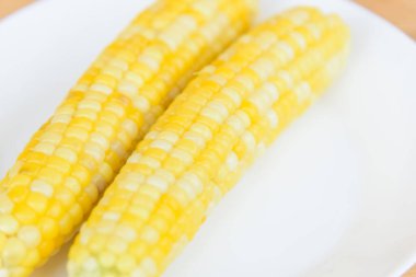 Beyaz haşlanmış mısıra yakın. 
