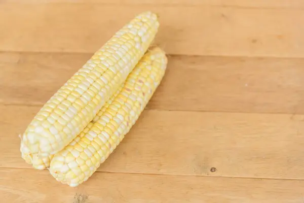 Friss Fehér Kukoricához Közeli — Stock Fotó