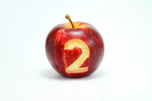 Nummer 2 på apple — Stockfoto
