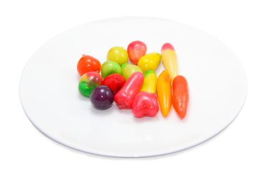 silinebilir imitasyon meyve