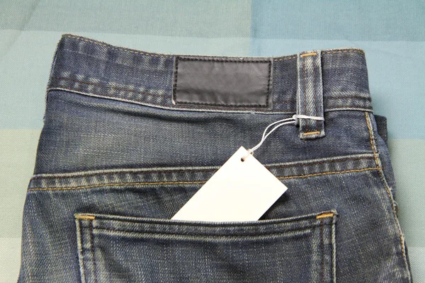 Prijskaartje van jeans — Stockfoto