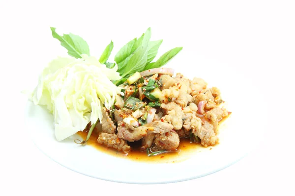 Salada de porco grelhada em fatias — Fotografia de Stock