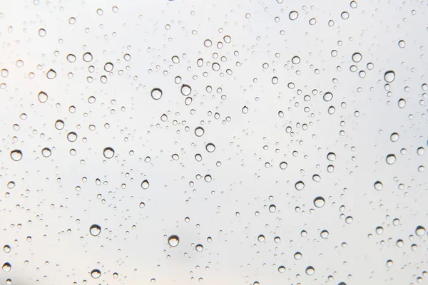 Regen val op glas — Stockfoto