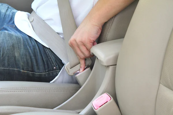 Unlock seat belt — Stock Photo, Image