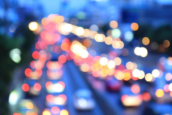 Blur luz del coche de tráfico — Foto de Stock