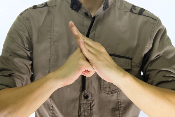 Chinese Salute Greetings sing — Stock Photo, Image