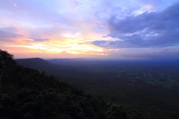 High mountain in sunset time — Stock Photo, Image