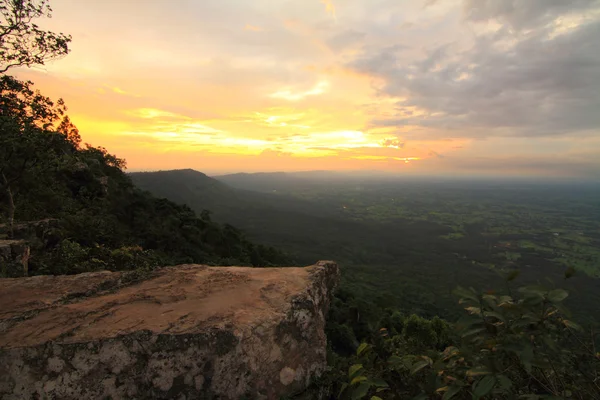 High mountain in sunset time — Stock Photo, Image