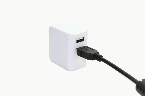 Adaptador USB sobre fondo blanco —  Fotos de Stock