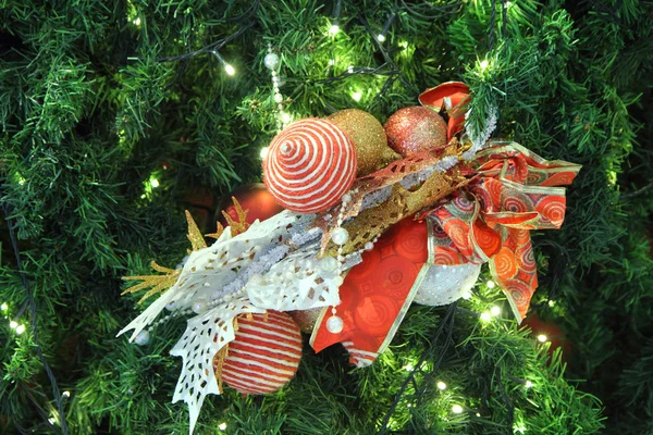 Christmas ball on Christmas tree — Stock Photo, Image