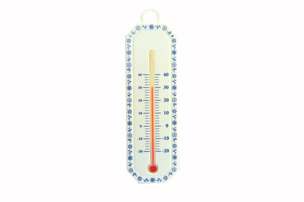 Θερμόμετρο σε λευκό φόντο — Φωτογραφία Αρχείου