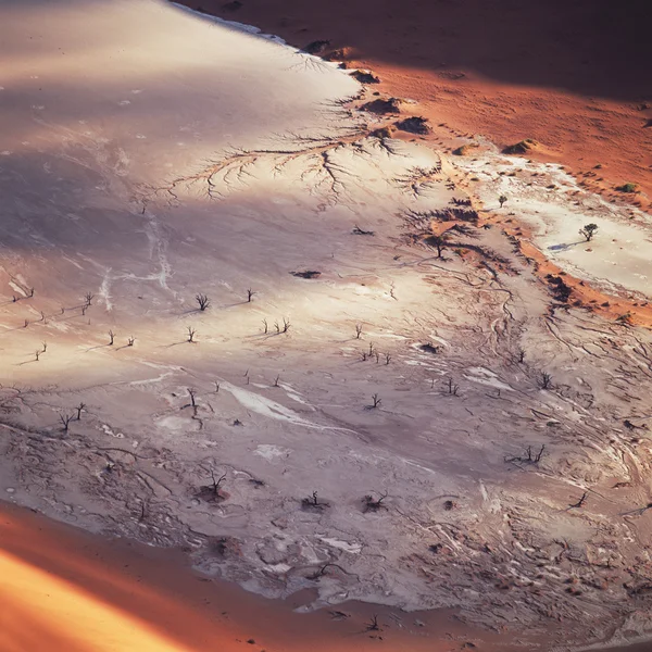 Pustynia Namib, widok z lotu ptaka — Zdjęcie stockowe