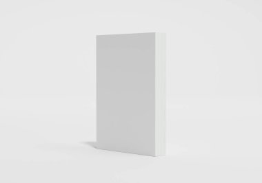 beyaz arkaplanda boş kapağı olan yumuşak kapaklı kitap