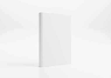 hardcover book with blank cover isolated on white background clipart