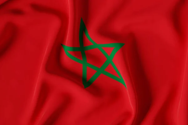 Marockos Flagga Illustration — Stockfoto